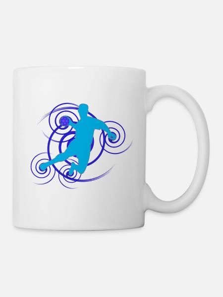 Handball-Design (Wirbel) 07 - Tasse - Weiß