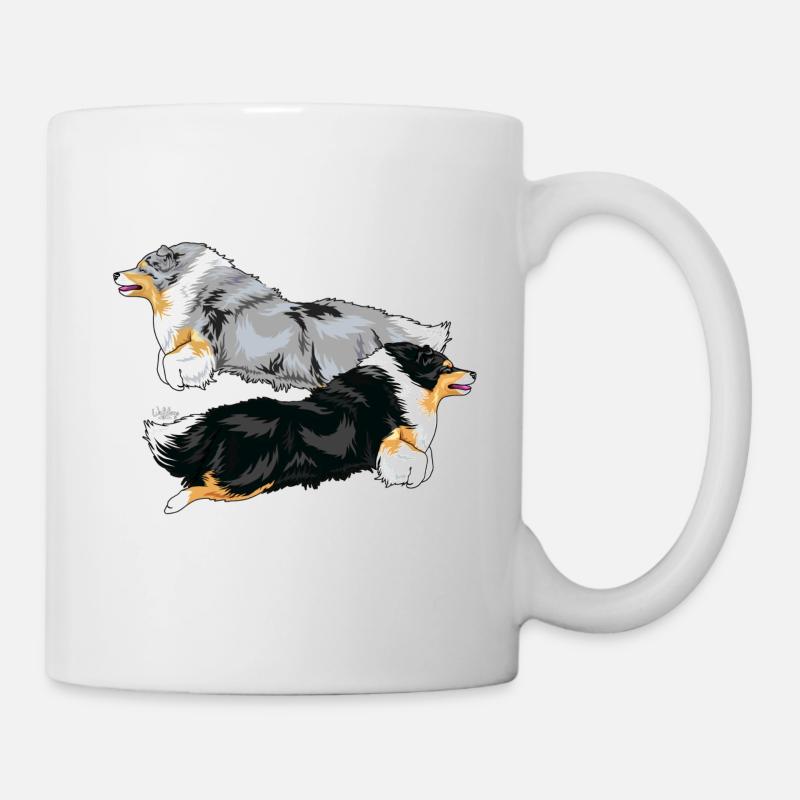 sheltiepair2 - Mug blanc - blanc