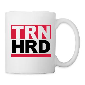 WORKOUT, GYM, TRAIN HARD - Tasse - Weiß - Rechts
