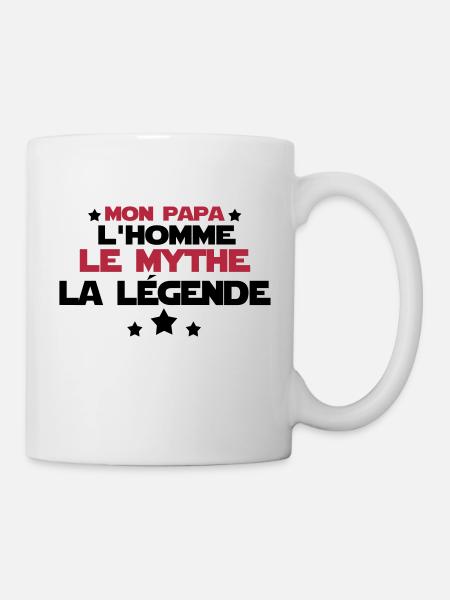mon papa - Mug blanc - blanc