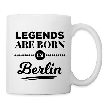 legends are born in Berlin Geburtstag Geschenk - Tasse - Weiß - Rechts