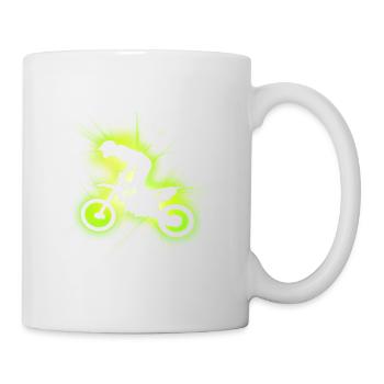 Motocross bike laser_green - Mug blanc - blanc - Droite