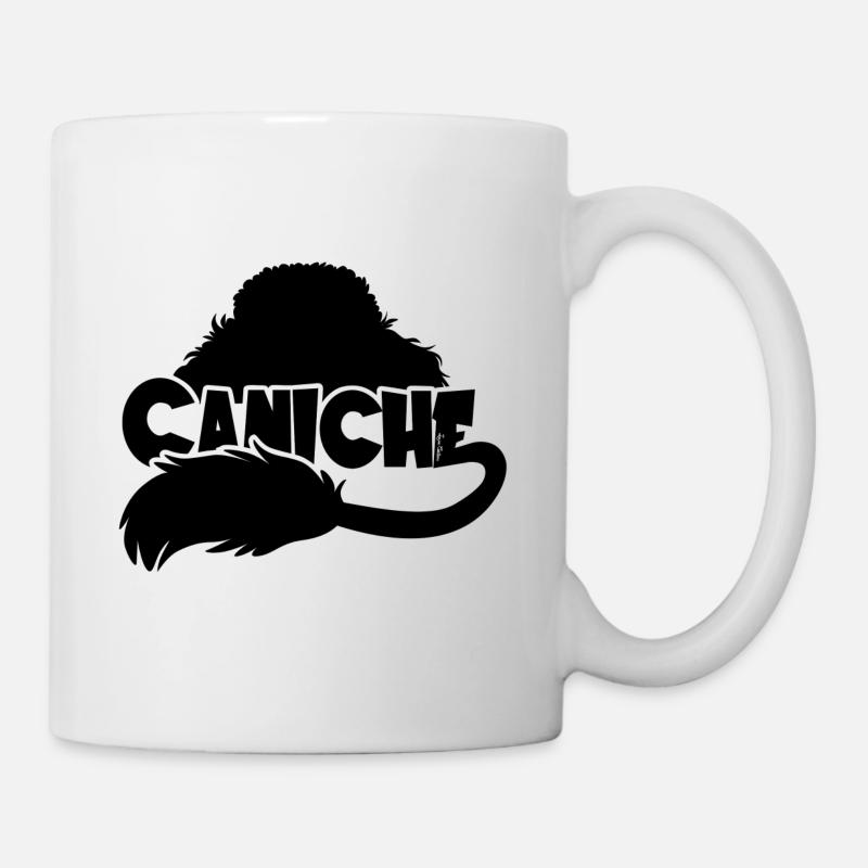 Poodle Silhouette - Schwarz - Tasse - Weiß