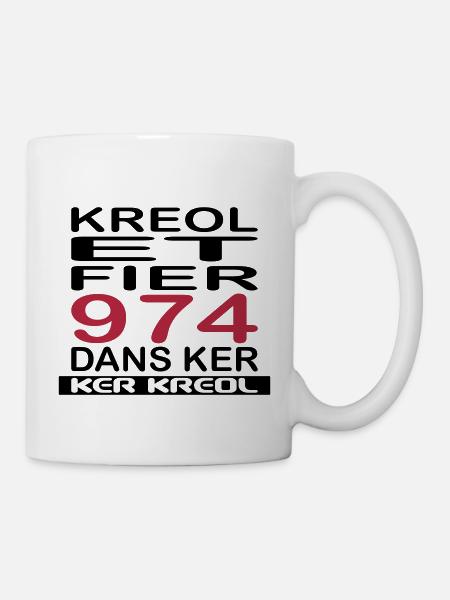Kreol et Fier - 974 ker kreol - Mug blanc - blanc