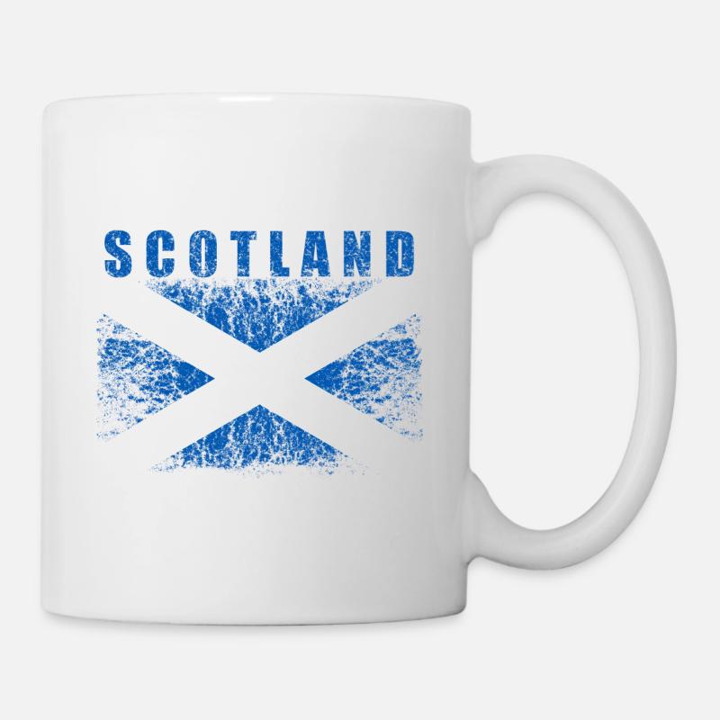 Schottland Flagge 008 AllroundDesigns - Tasse - Weiß