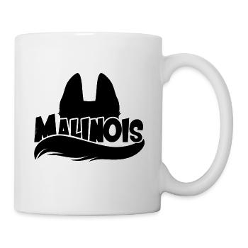 Abbildung Malinois - Tasse - Weiß - Rechts
