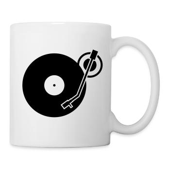 DJ Turntables Turntable Tonearm Record - Mug - white - Right