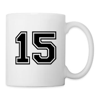 15 - Rugby-Style Sportswear - Jersey Shirt Design - Mug - white - Right