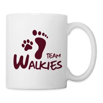 team walkies dog paw footprint - Mug - white - Right