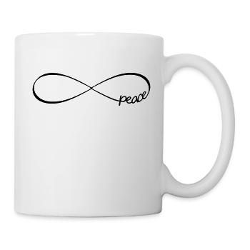Infinity Peace Hippie infinity eternal symbol - Mug - white - Right