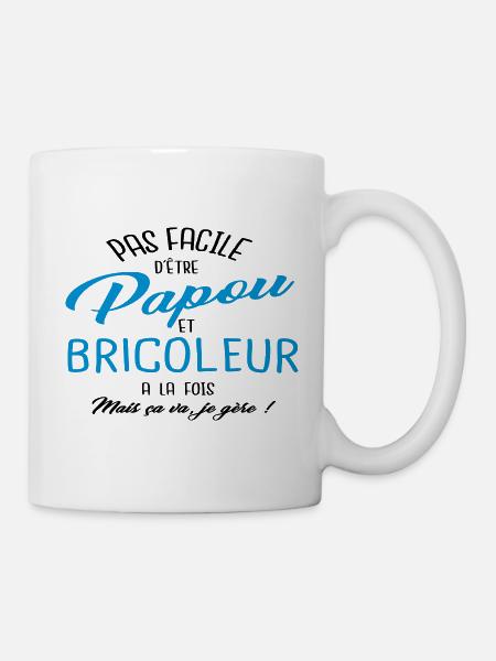 Papou et bricoleur - Mug blanc - blanc
