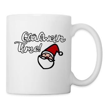 Glühwein Time Lustiger Spruch Weihnachten Geschenk - Tasse - Weiß - Rechts