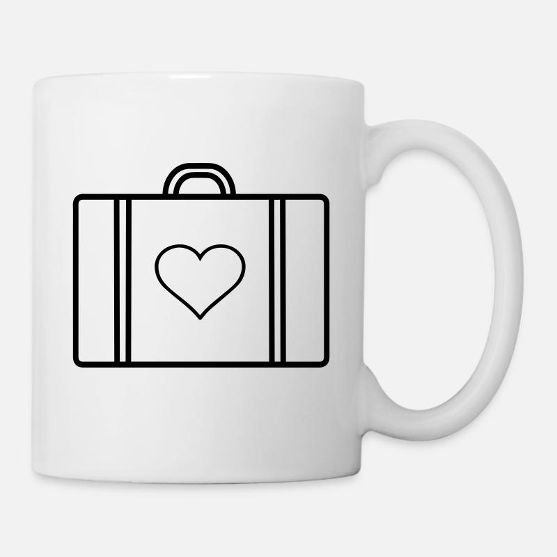 suitcase travel love - Mug - white