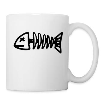 fish skeleton - Tasse - Weiß - Rechts