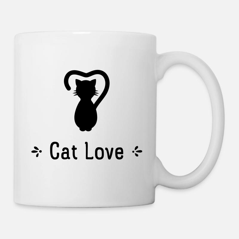 Cat Love - Tasse - Weiß