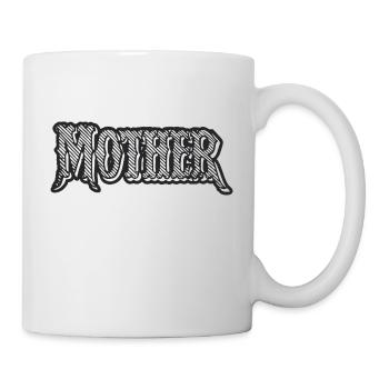 Mother lettering in black and white - Mug - white - Right