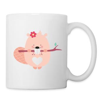 BEAVER GIRL - Tasse - Weiß - Rechts