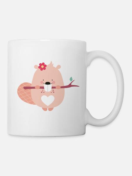 BEAVER GIRL - Tasse - Weiß