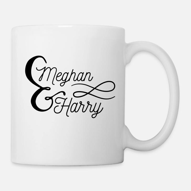 Meghan And Harry Royal Wedding Typography - Mug - white