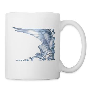 Pegasus Head with Big Wing - Mug - white - Right