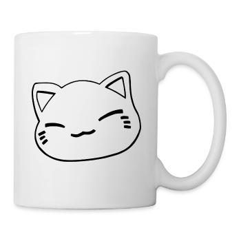 Nemuri Neko, chat endormi, noir - Mug blanc - blanc - Droite