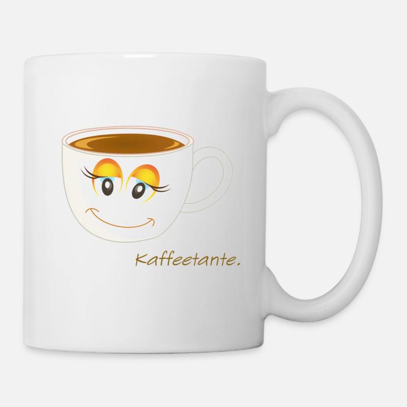 Kaffeetante-Tasse - Tasse - Weiß