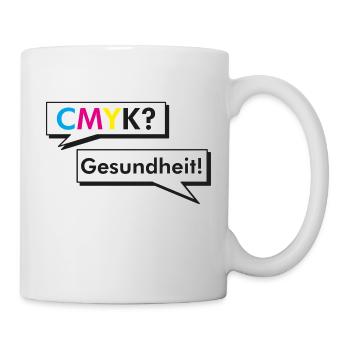 CMYK Grafiker Nerd Spruch Geschenk Shirt - Tasse - Weiß - Rechts