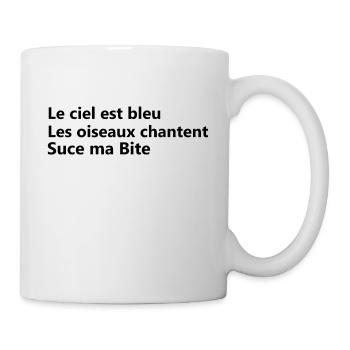 lutsch meinen Schwanz - Tasse - Weiß - Rechts