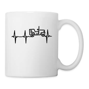 Jeep de rythme cardiaque - Mug blanc - blanc - Droite