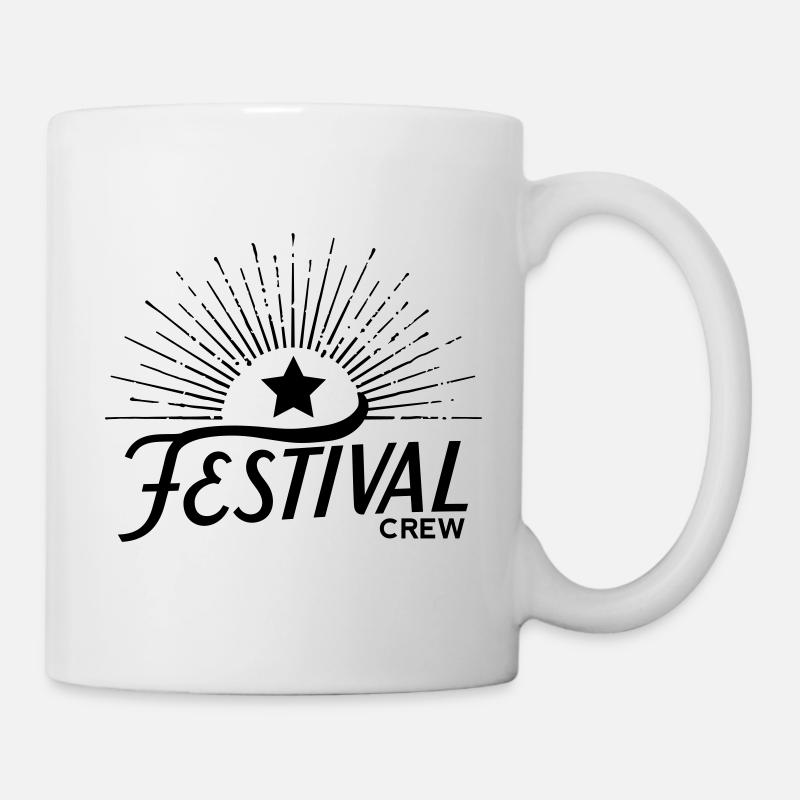 Equipe du festival avec star - Mug blanc - blanc