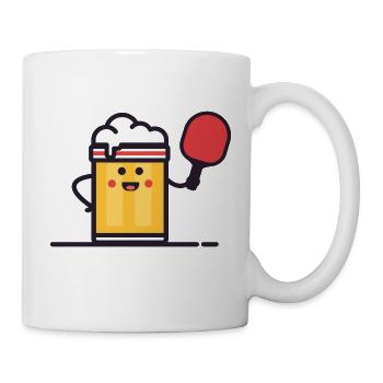beer pong - Mug blanc - blanc - Droite