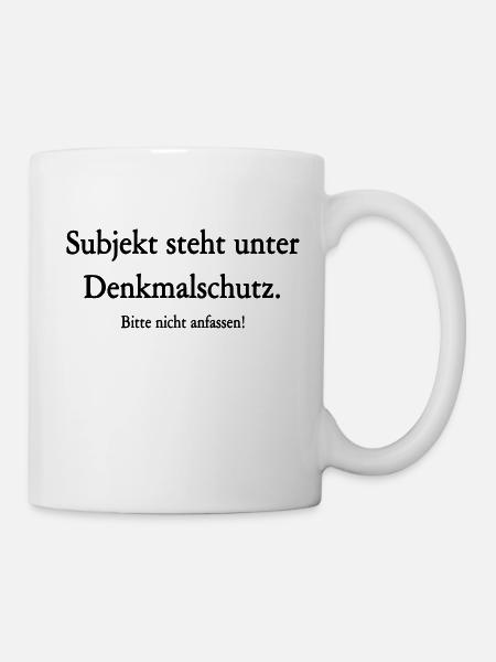 subjekt denkmalschutz - Tasse - Weiß