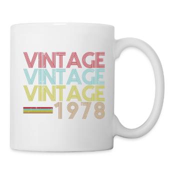 Année de naissance du millésime 1978 - Mug blanc - blanc - Droite