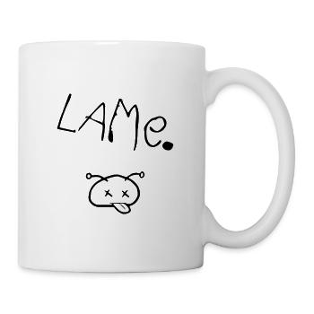 lame lame nerd geek gamer comic - Mug - white - Right