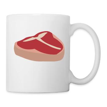 T-Bone Steak - Tasse - Weiß - Rechts
