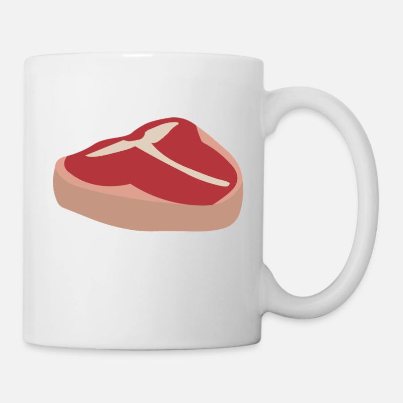 T-Bone Steak - Tasse - Weiß