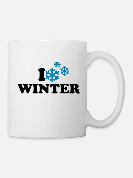 I love Winter - Tasse - Weiß