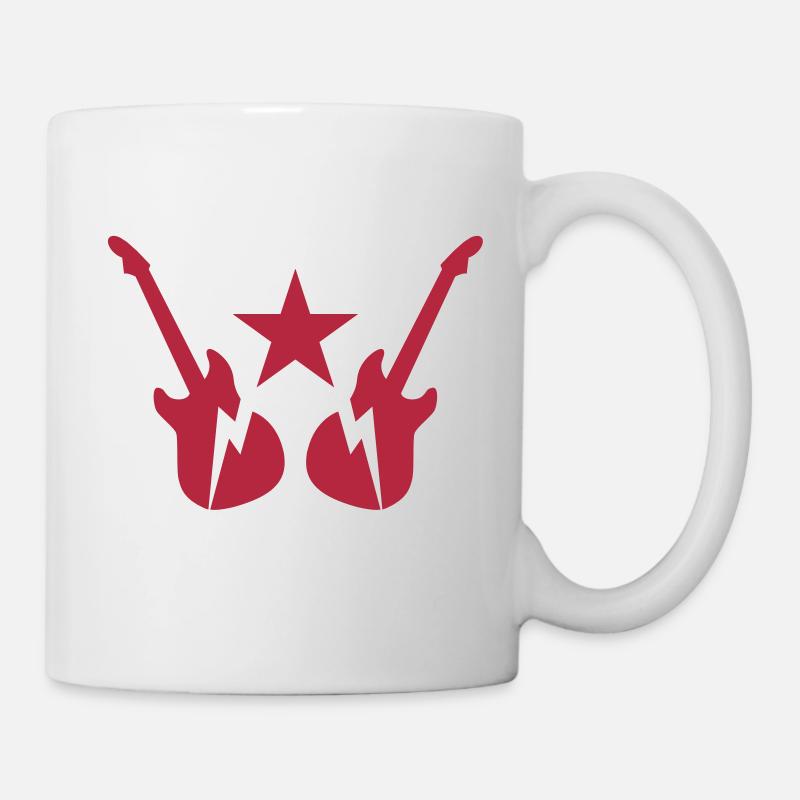 guitares rock électriques emblème par un - Mug blanc - blanc