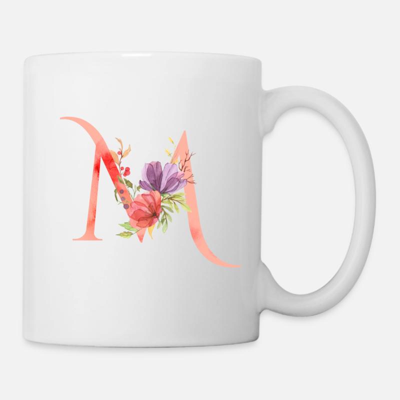 Lettre m - Mug blanc - blanc