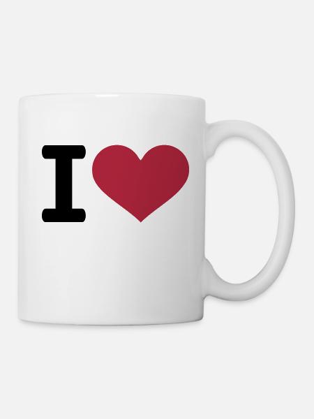 I heart love - Tasse - Weiß