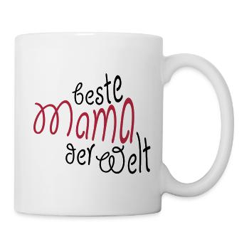 Geschenk für Mama - Beste Mama der Welt - Tasse - Weiß - Rechts