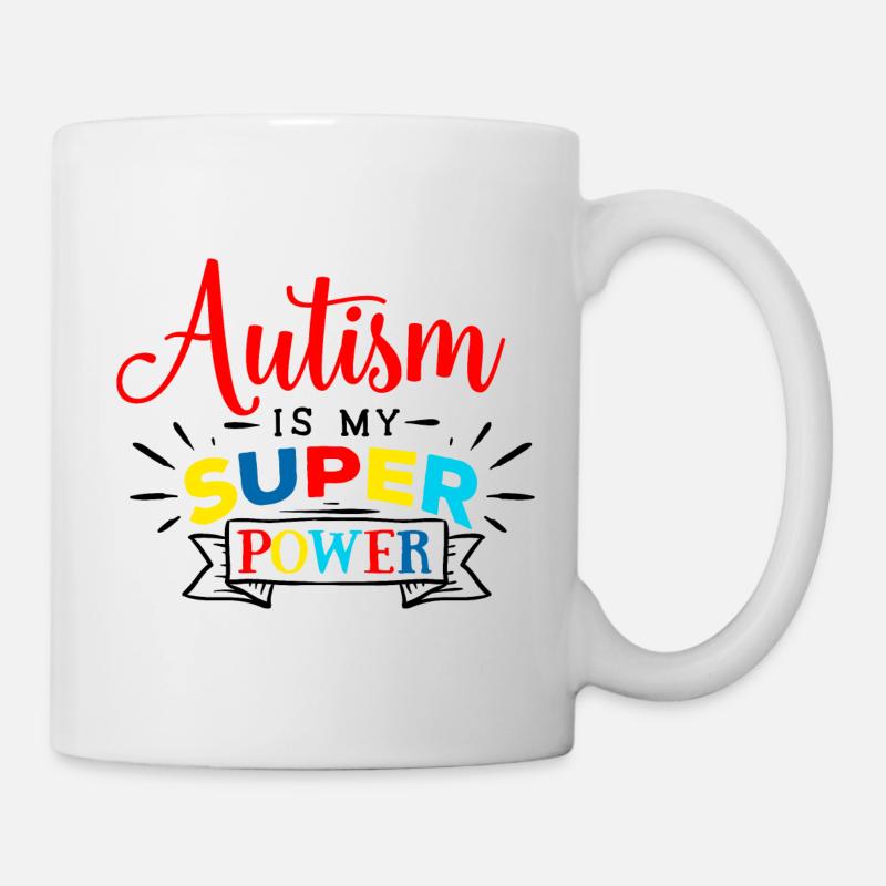 Autism Autism Awareness Gift Superpower - Mug - white