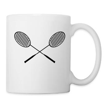 badminton rackets - Tasse - Weiß - Rechts