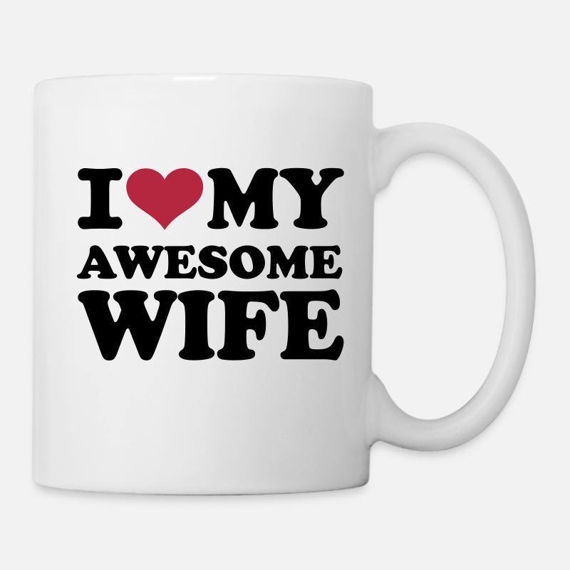 I love my awesome wife - Mug blanc - blanc