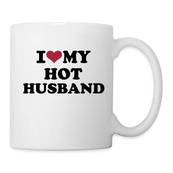 I love my hot husband - Mug - white - Right