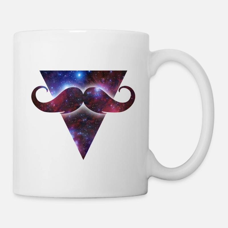 mustache universe - Tasse - Weiß