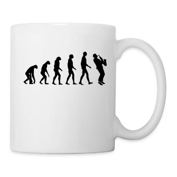 saxophone evolution - Tasse - Weiß - Rechts