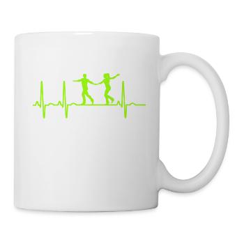 West Coast Swing Heartbeat WCS Westie Dancing - Mug - white - Right
