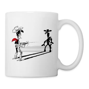 Lucky Luke Schneller Als Sein Schatten - Tasse - Weiß - Rechts