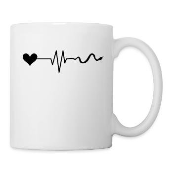 Snake Heart Pulse Gift Corn Snake Terrarium - Mug - white - Right